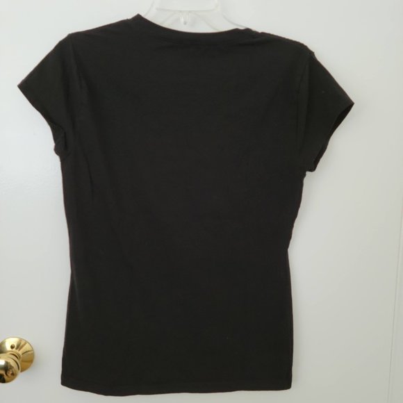 Women's Black Fun Lipstick Imagine T Shirt - Picture 3 of 3